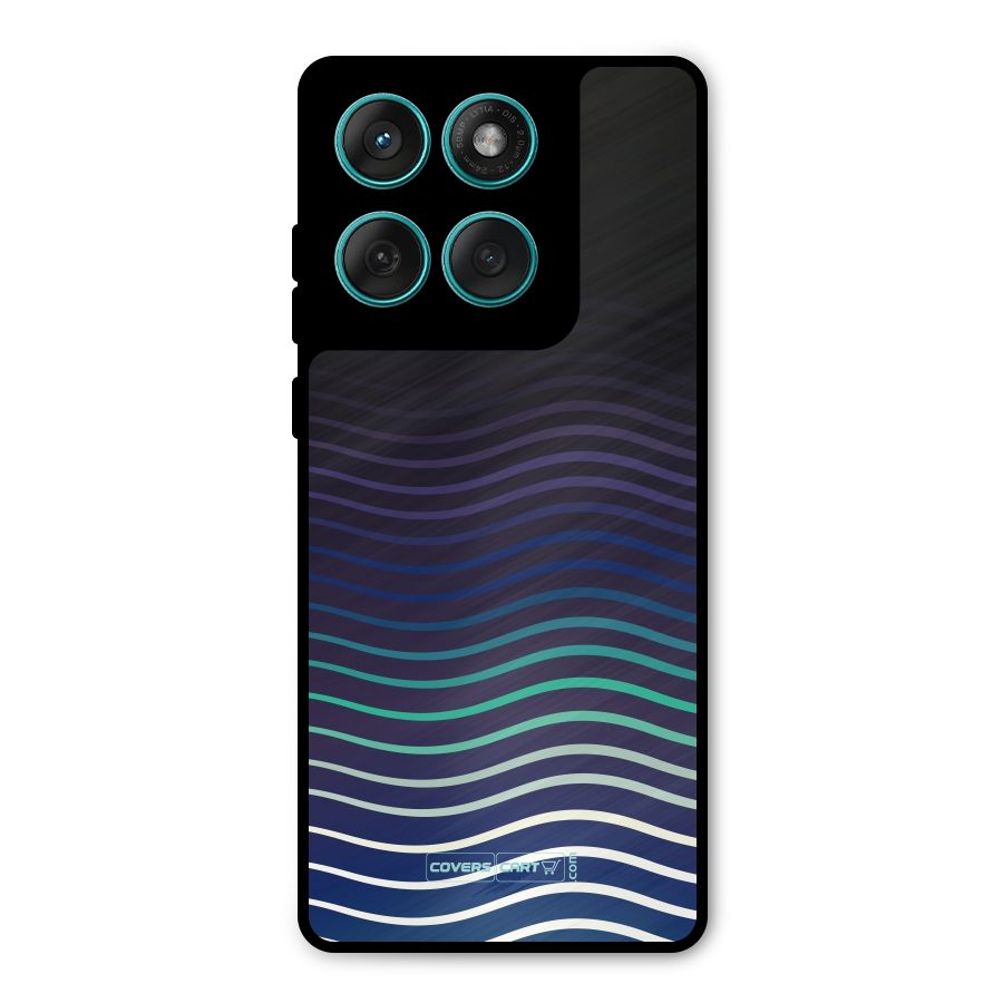 Wavy Stripes Metal Back Case for Motorola Edge 60