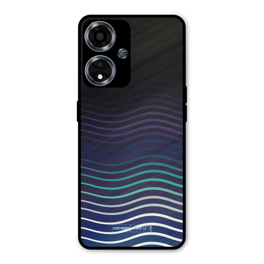 Wavy Stripes Metal Back Case for Oppo A59