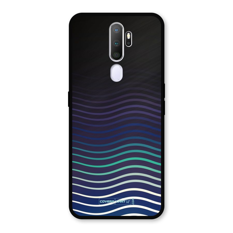 Wavy Stripes Metal Back Case for Oppo A5 (2020)