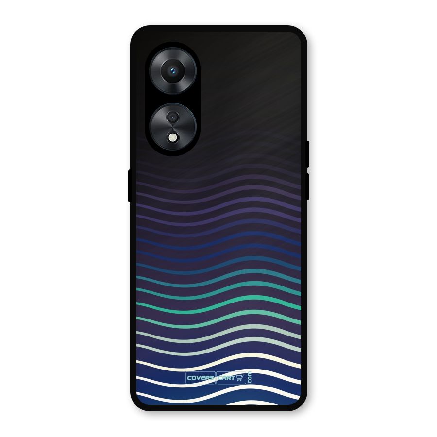 Wavy Stripes Metal Back Case for Oppo A78