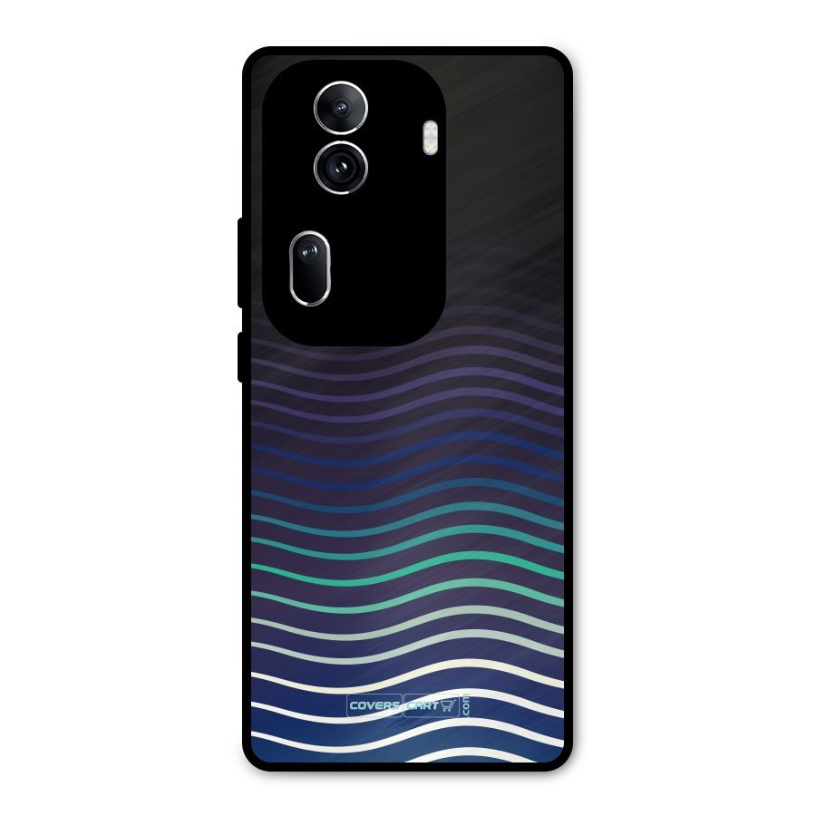 Wavy Stripes Metal Back Case for Oppo Reno11 Pro 5G
