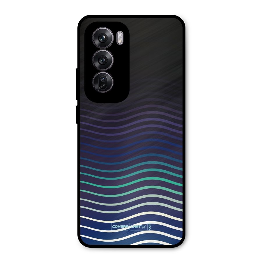 Wavy Stripes Metal Back Case for Oppo Reno12 Pro