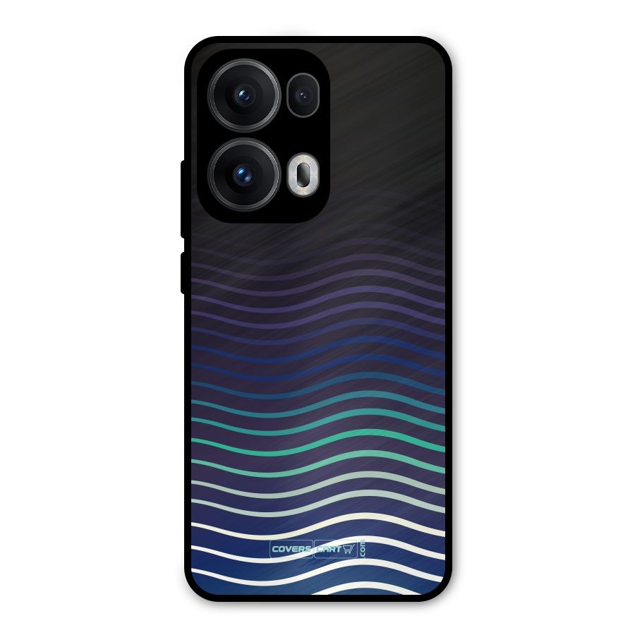 Wavy Stripes Metal Back Case for Oppo Reno13 Pro