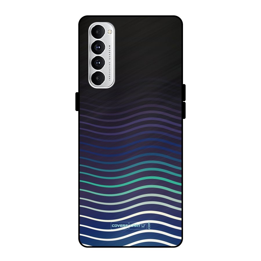 Wavy Stripes Metal Back Case for Oppo Reno4 Pro