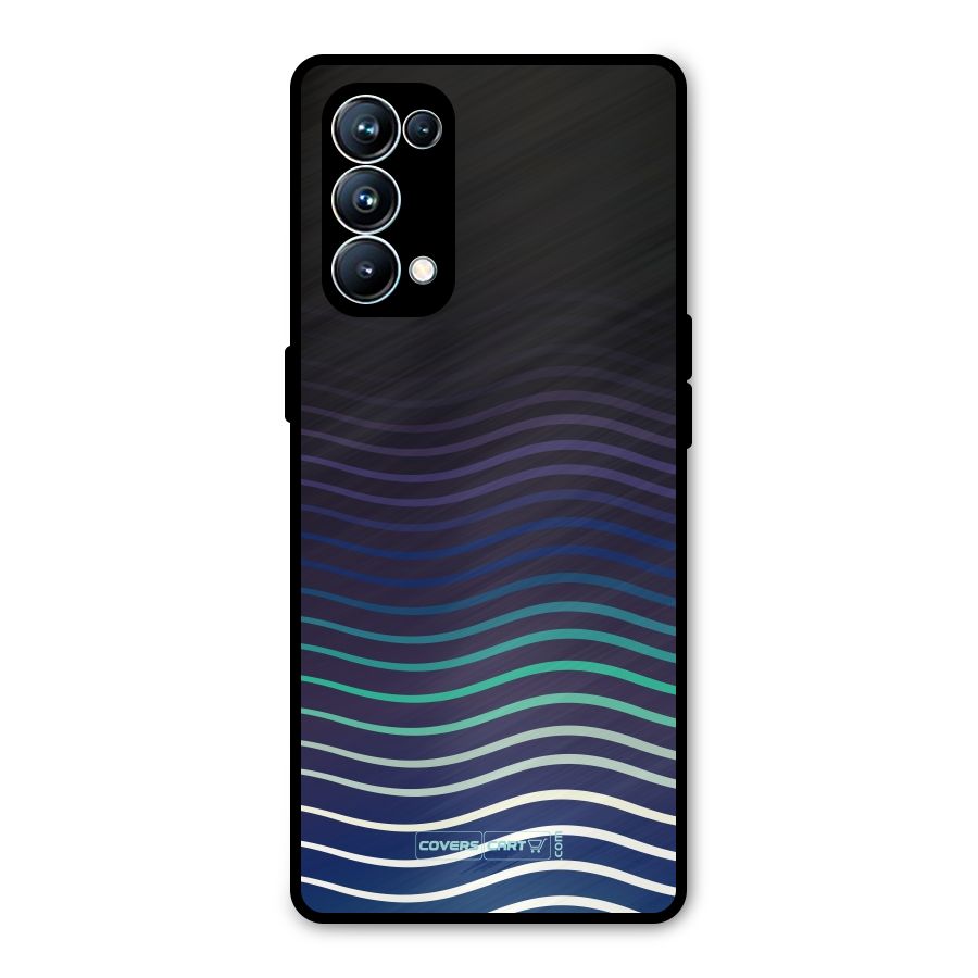 Wavy Stripes Metal Back Case for Oppo Reno5 Pro 5G