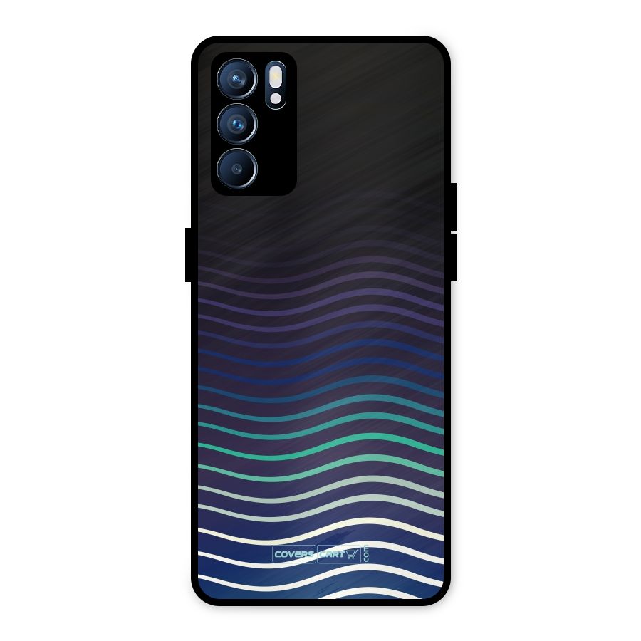 Wavy Stripes Metal Back Case for Oppo Reno6 5G