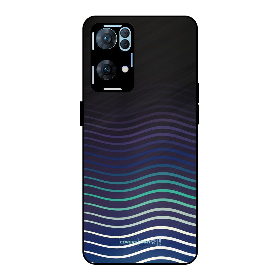 Wavy Stripes Metal Back Case for Oppo Reno7 Pro 5G