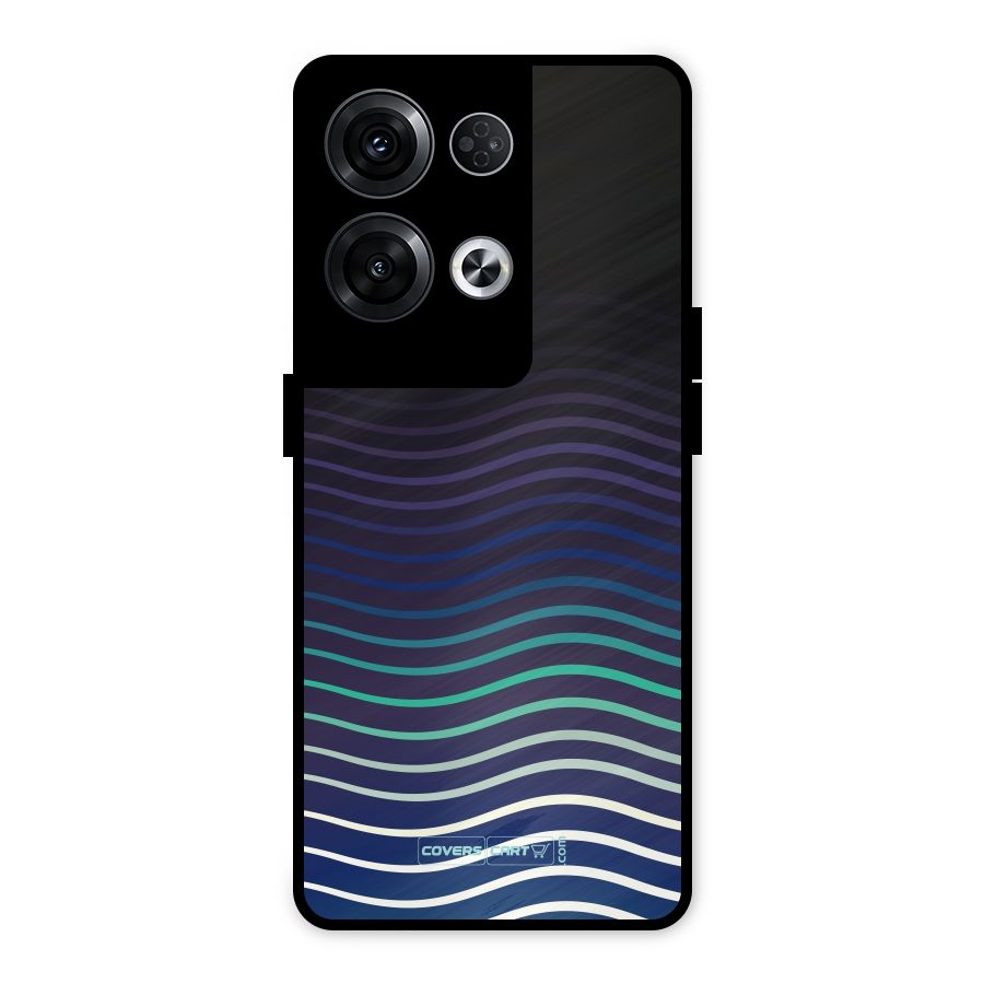 Wavy Stripes Metal Back Case for Oppo Reno8 Pro 5G