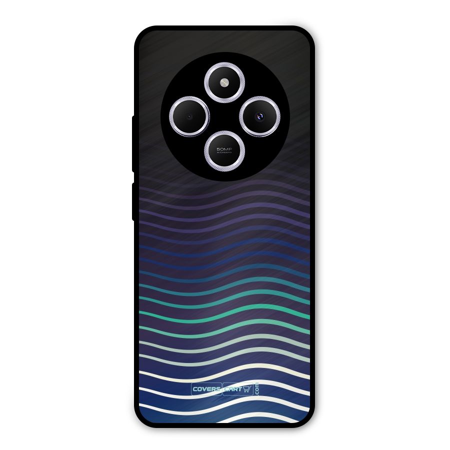 Wavy Stripes Metal Back Case for Poco C75 5G