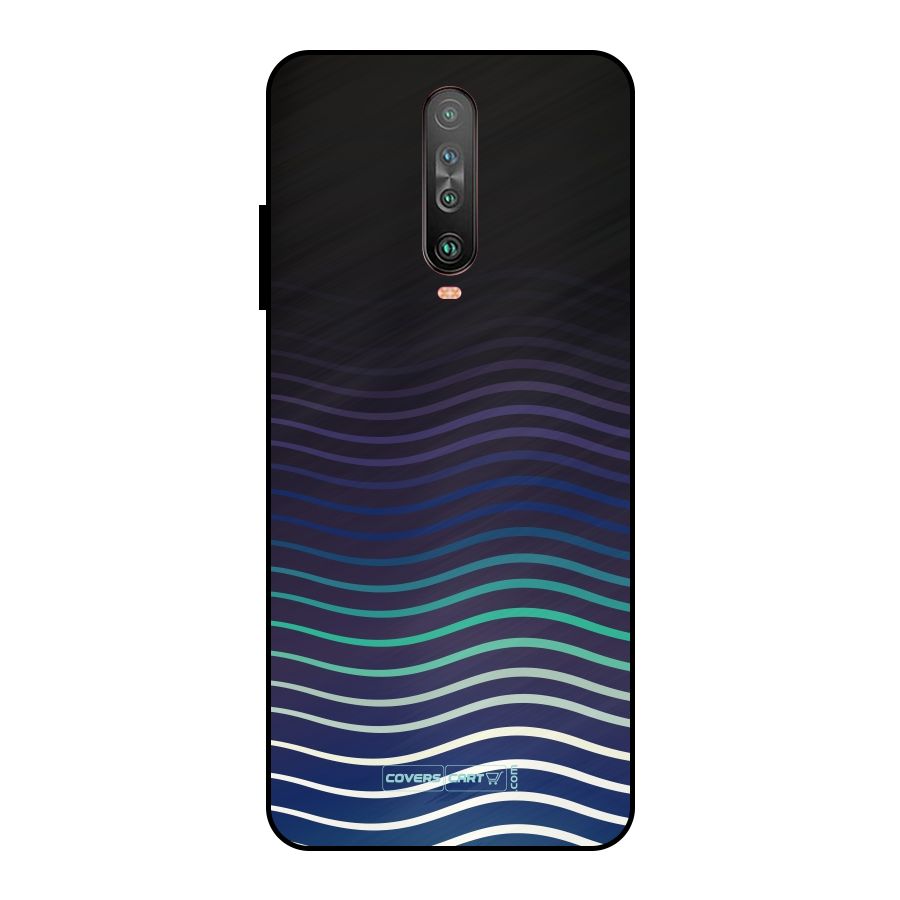 Wavy Stripes Metal Back Case for Poco X2