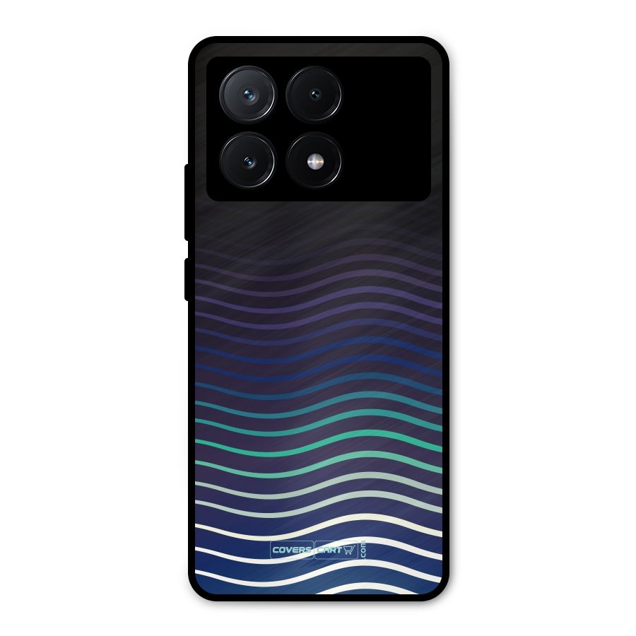 Wavy Stripes Metal Back Case for Poco X6 Pro