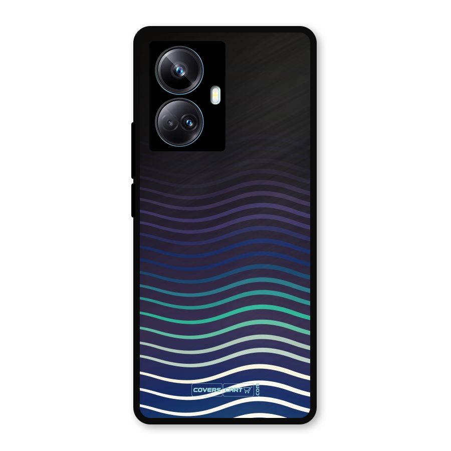 Wavy Stripes Metal Back Case for Realme 10 Pro Plus