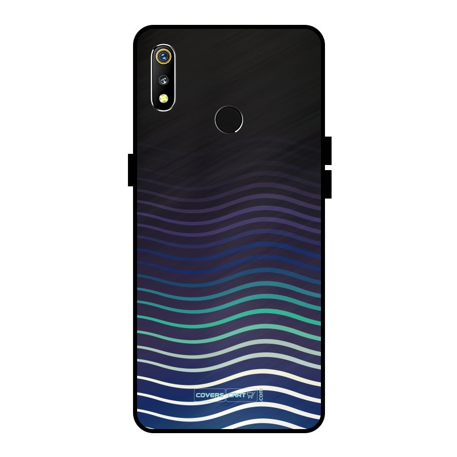 Wavy Stripes Metal Back Case for Realme 3i