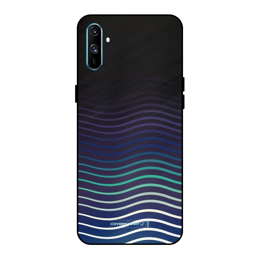 Wavy Stripes Metal Back Case for Realme C3