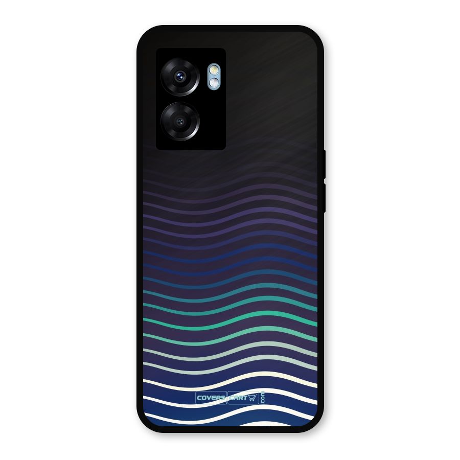 Wavy Stripes Metal Back Case for Realme Narzo 50 5G