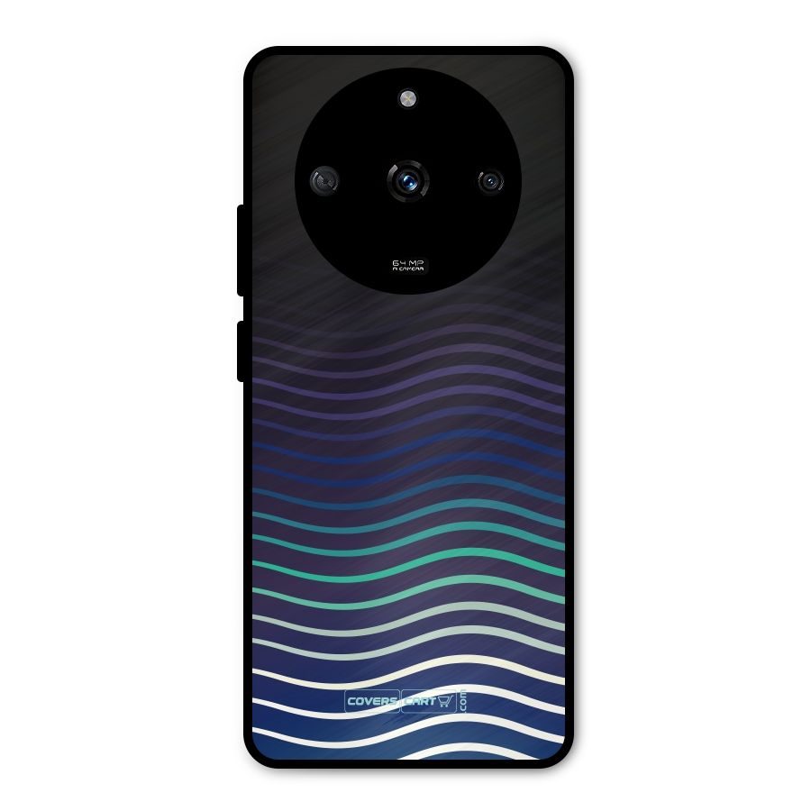 Wavy Stripes Metal Back Case for Realme Narzo 60 5G