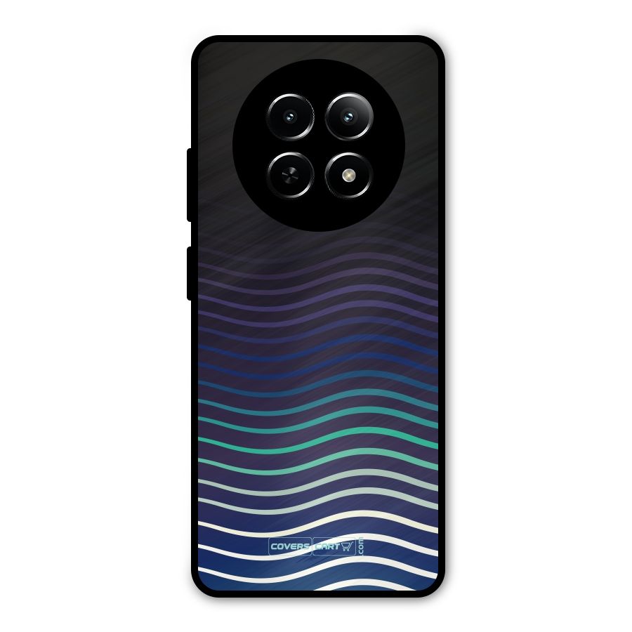 Wavy Stripes Metal Back Case for Realme Narzo 70x 5G