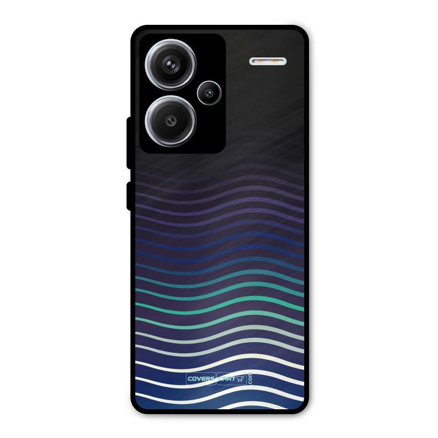 Wavy Stripes Metal Back Case for Redmi Note 13 Pro Plus