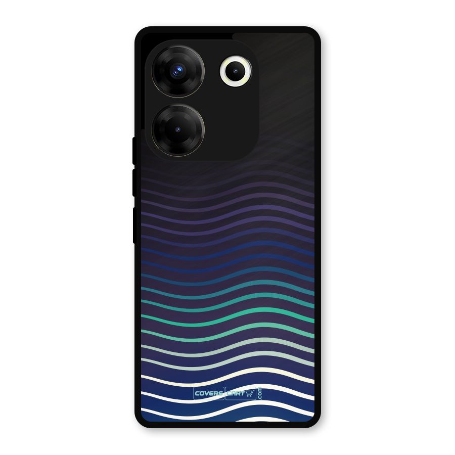 Wavy Stripes Metal Back Case for Tecno Camon 20