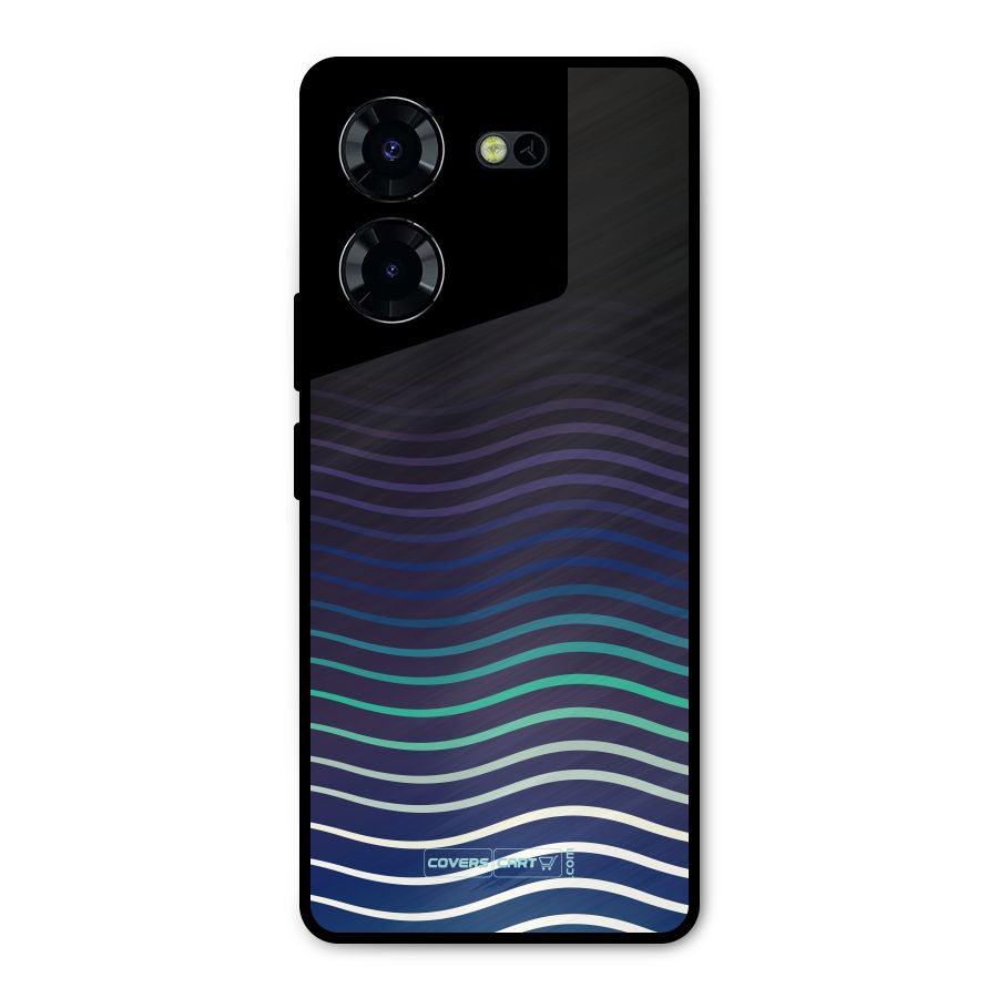 Wavy Stripes Metal Back Case for Tecno Pova 5 Pro 5G