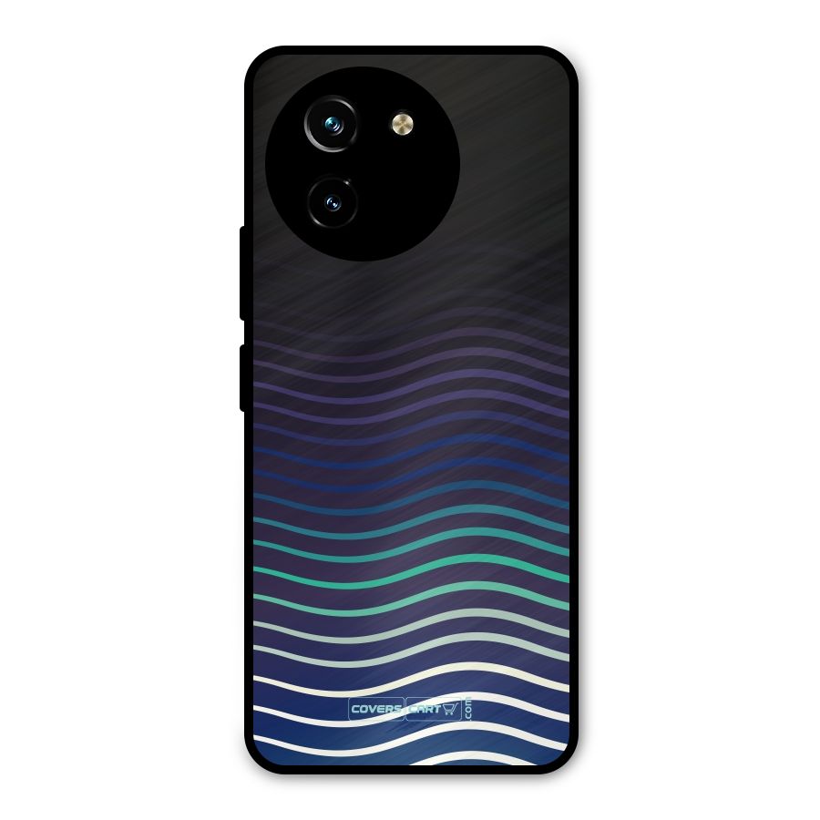 Wavy Stripes Metal Back Case for Vivo T3x