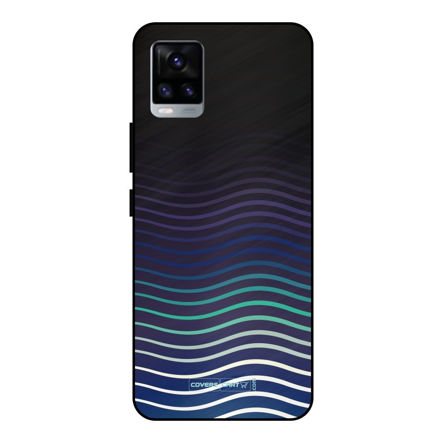 Wavy Stripes Metal Back Case for Vivo V20 2021