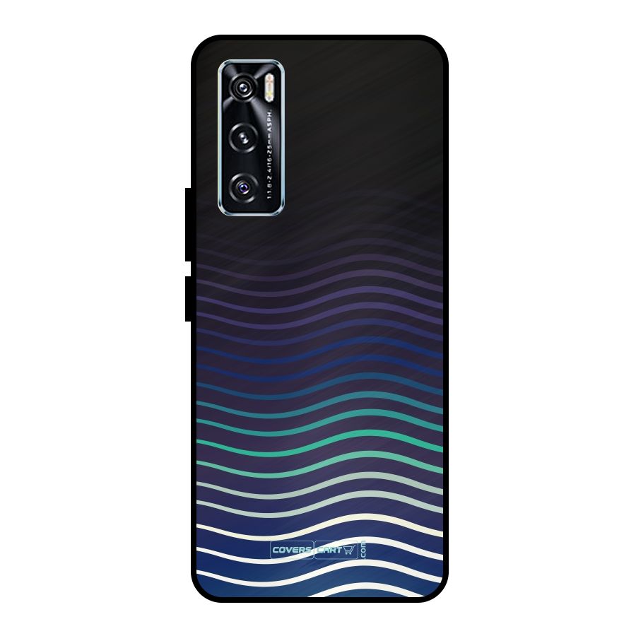 Wavy Stripes Metal Back Case for Vivo V20 SE