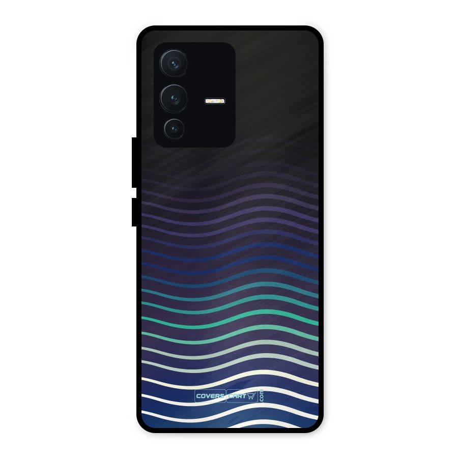 Wavy Stripes Metal Back Case for Vivo V23 5G