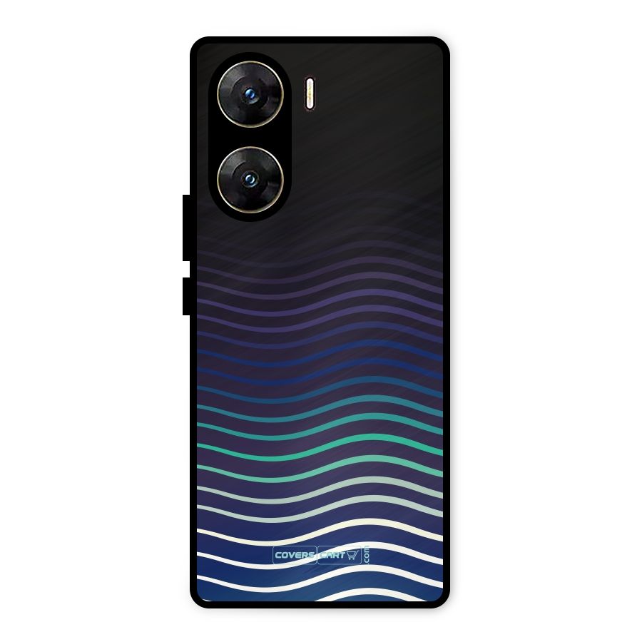Wavy Stripes Metal Back Case for Vivo V29e