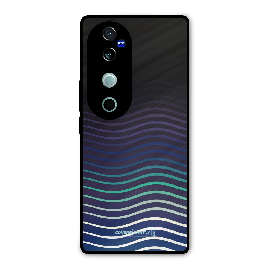 Wavy Stripes Metal Back Case for Vivo V40
