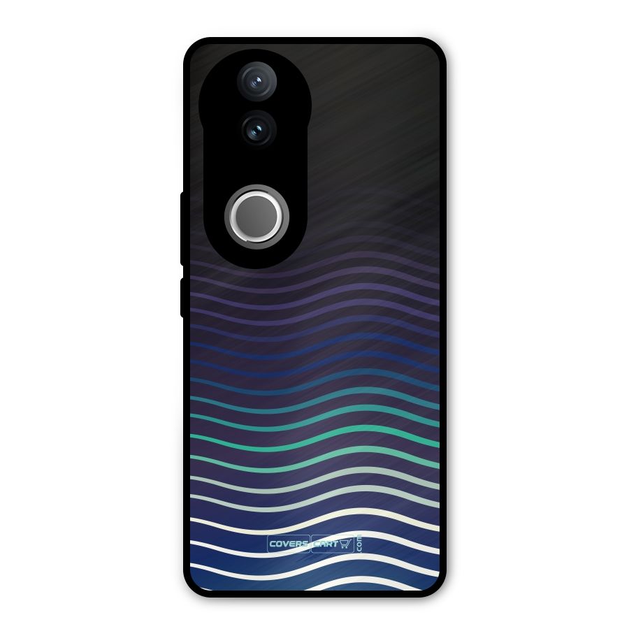 Wavy Stripes Metal Back Case for Vivo V50e