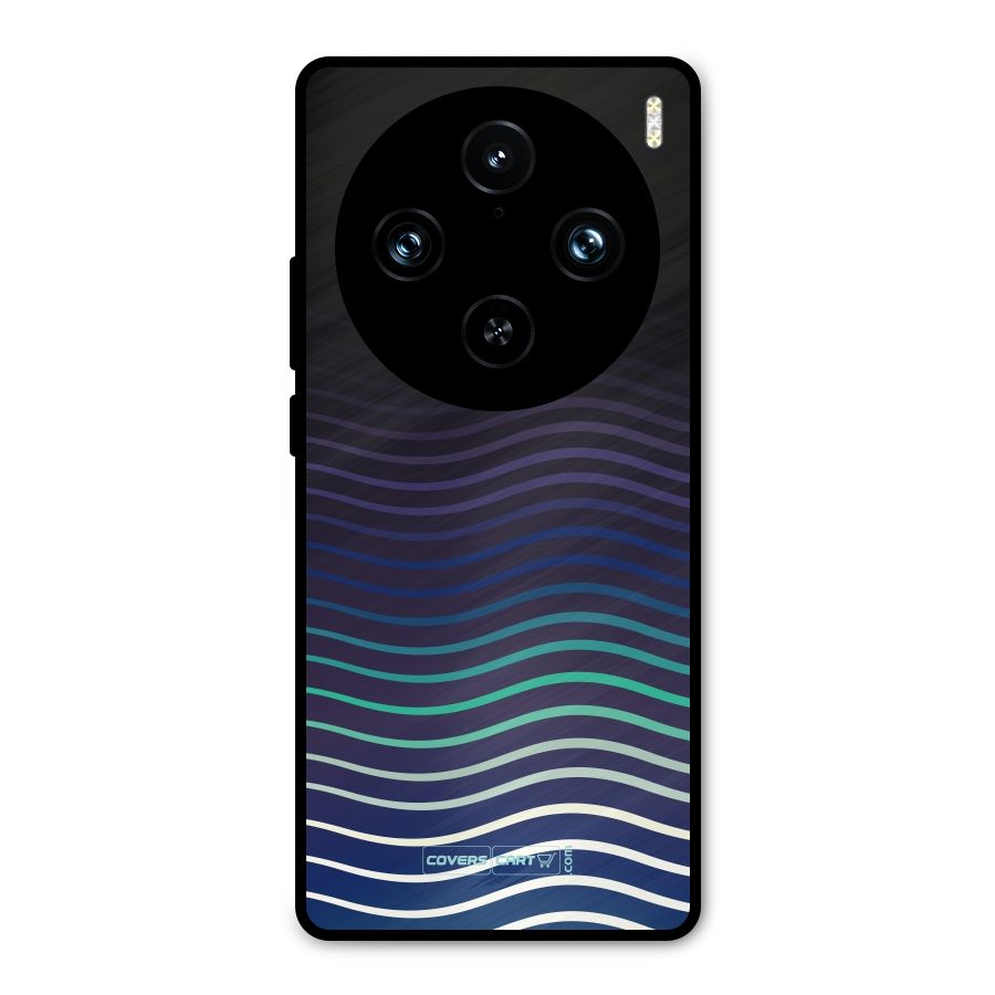 Wavy Stripes Metal Back Case for Vivo X100 Pro