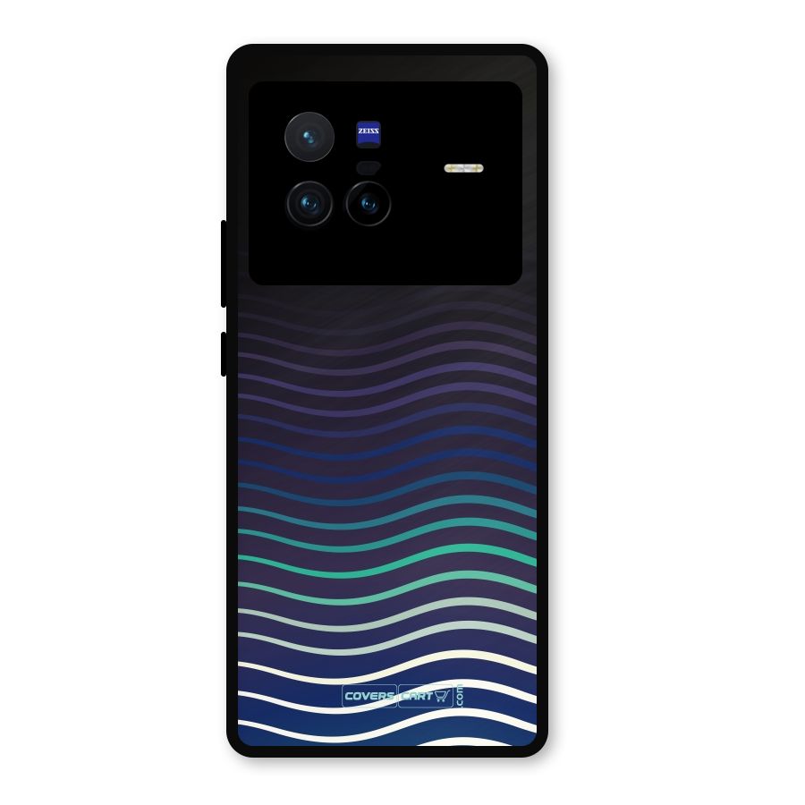 Wavy Stripes Metal Back Case for Vivo X80