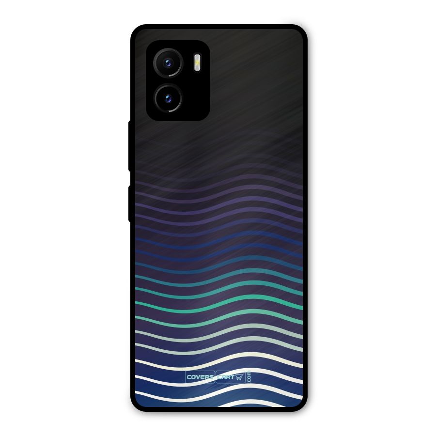 Wavy Stripes Metal Back Case for Vivo Y15s