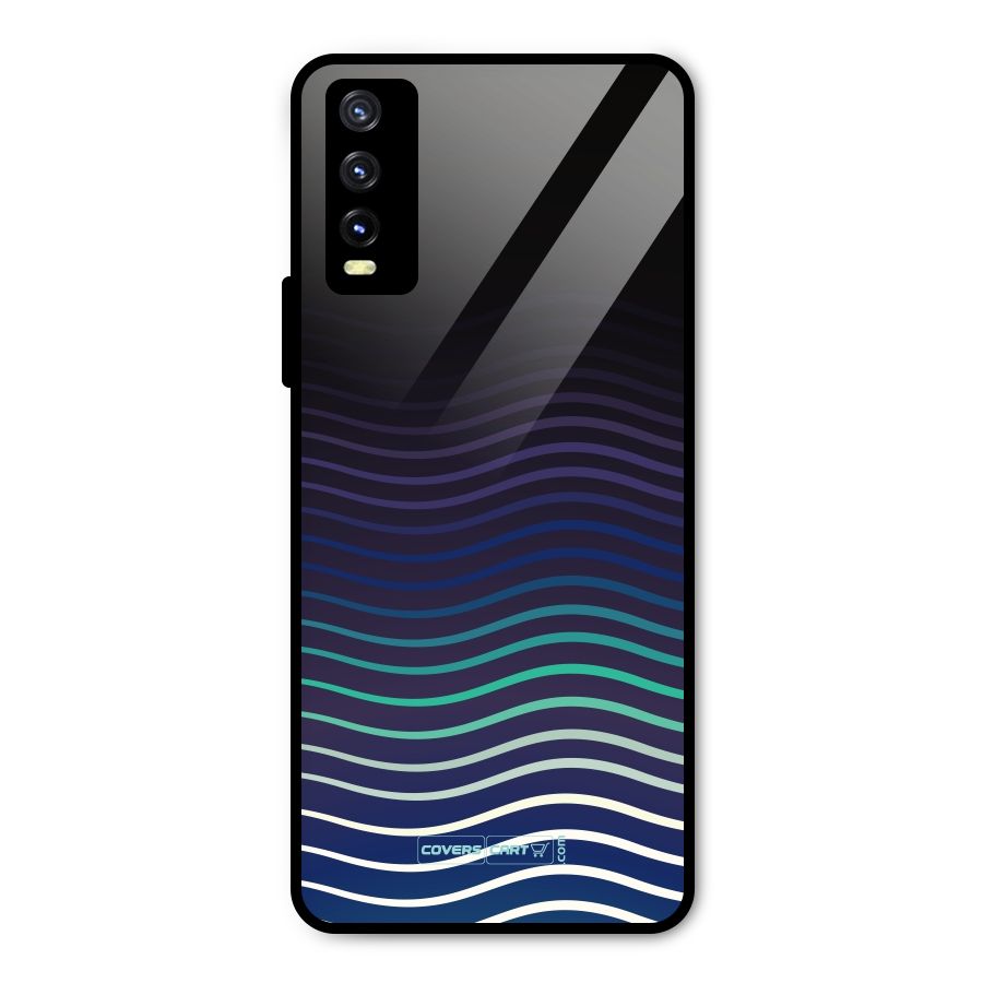 Wavy Stripes Metal Back Case for Vivo Y20 2021
