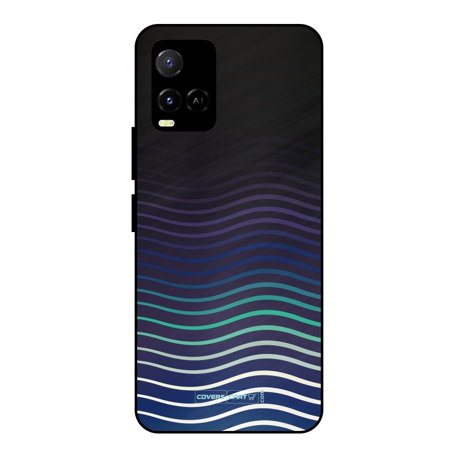 Wavy Stripes Metal Back Case for Vivo Y21