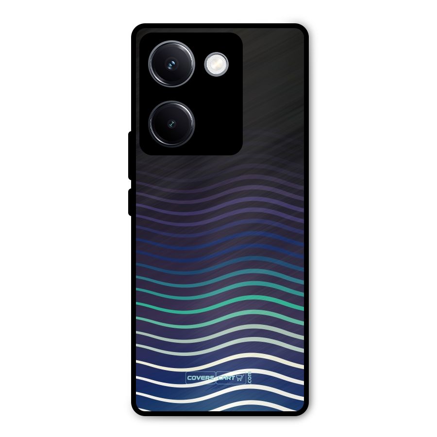 Wavy Stripes Metal Back Case for Vivo Y300 Plus