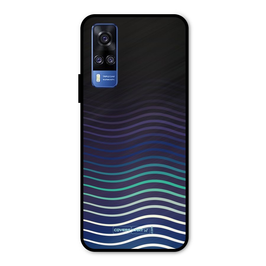 Wavy Stripes Metal Back Case for Vivo Y51A