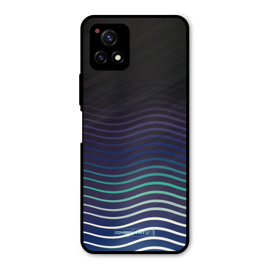 Wavy Stripes Metal Back Case for Vivo Y72 5G