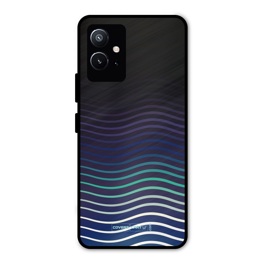 Wavy Stripes Metal Back Case for Vivo Y75 5G
