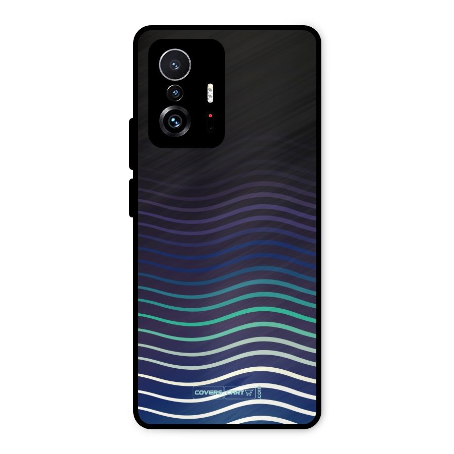 Wavy Stripes Metal Back Case for Xiaomi 11T Pro