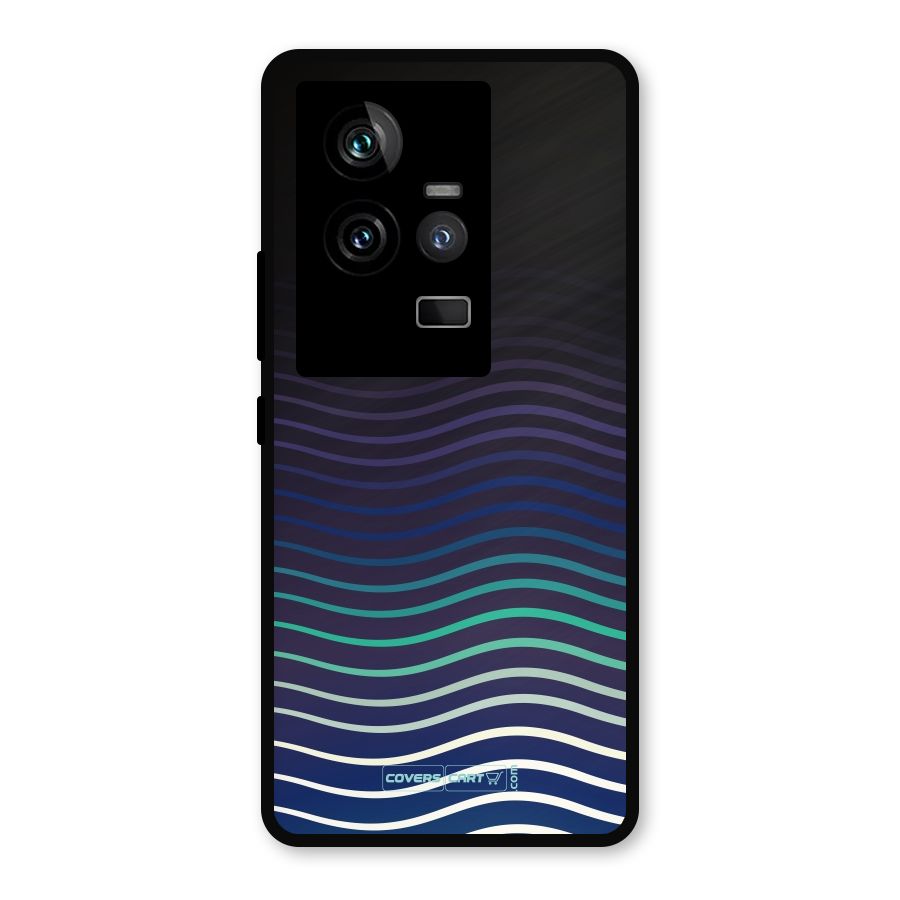 Wavy Stripes Metal Back Case for iQOO 11 5G
