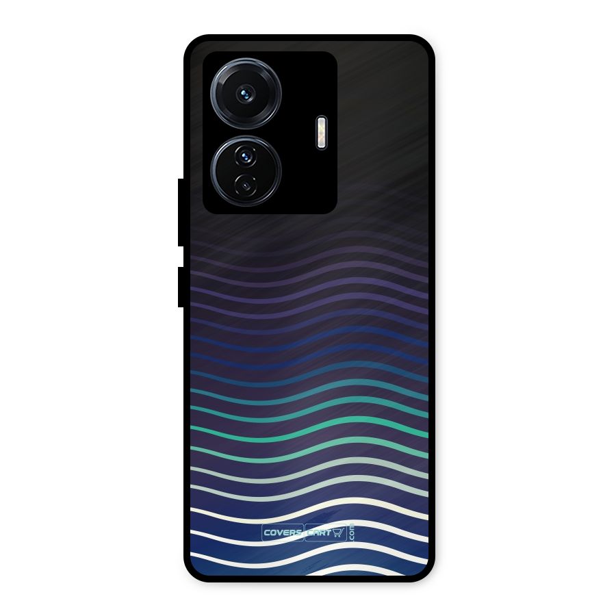 Wavy Stripes Metal Back Case for iQOO Z6