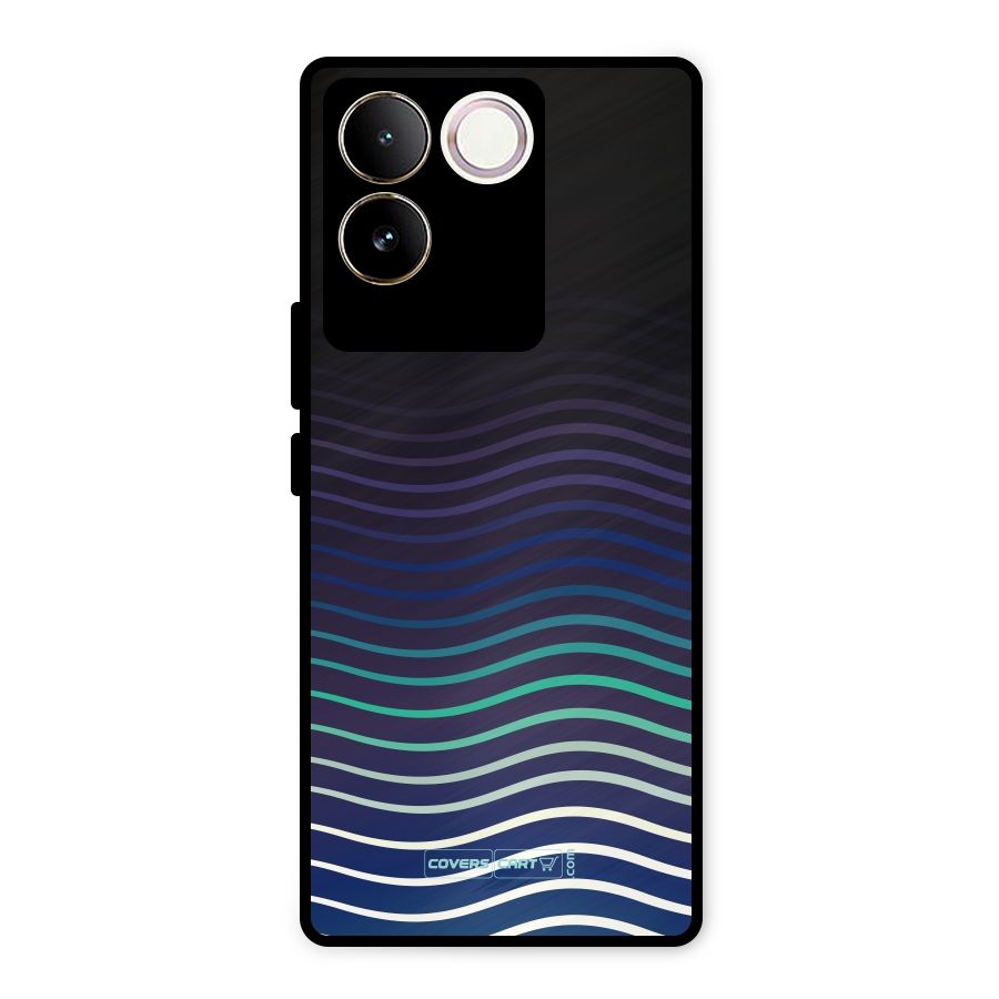 Wavy Stripes Metal Back Case for iQOO Z7 Pro
