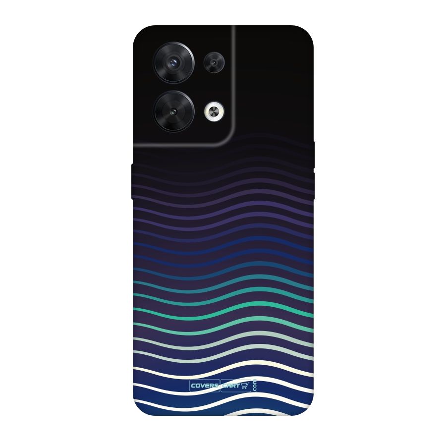 Wavy Stripes Original Polycarbonate Back Case for Oppo Reno8 5G