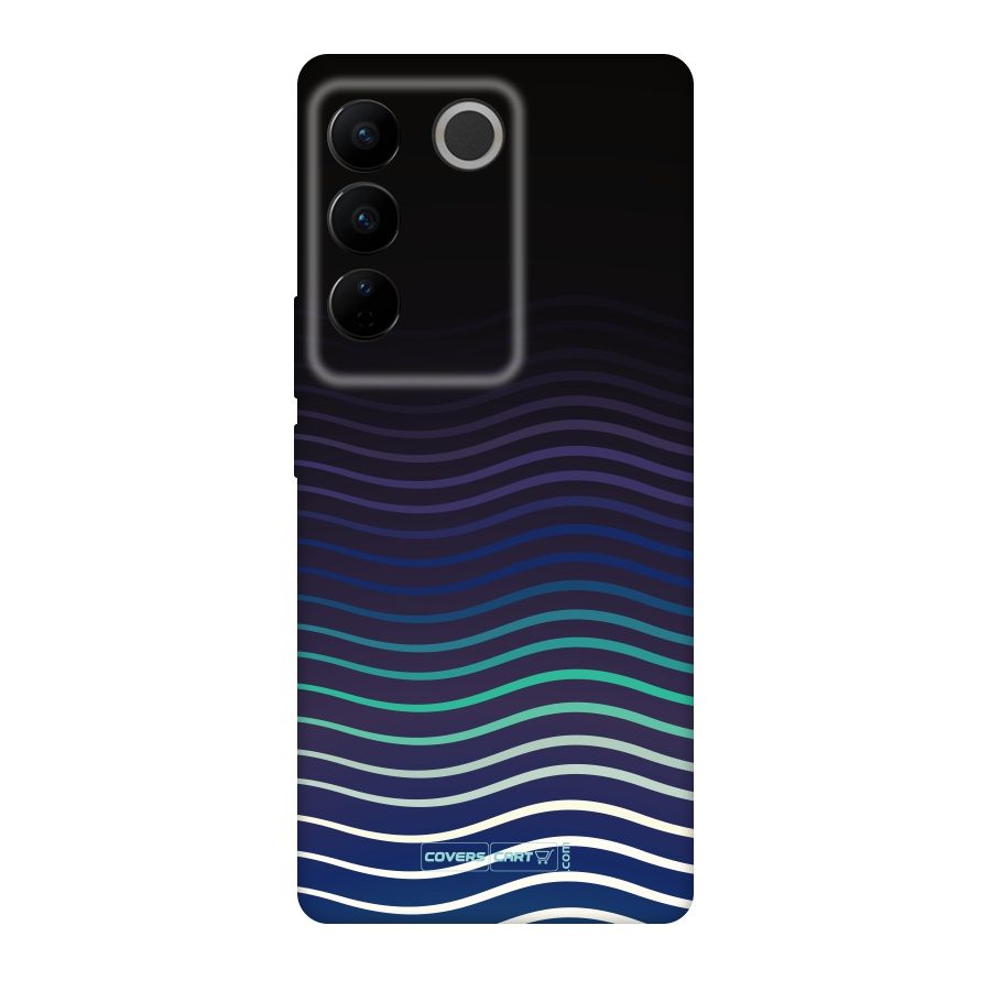 Wavy Stripes Original Polycarbonate Back Case for Vivo V27