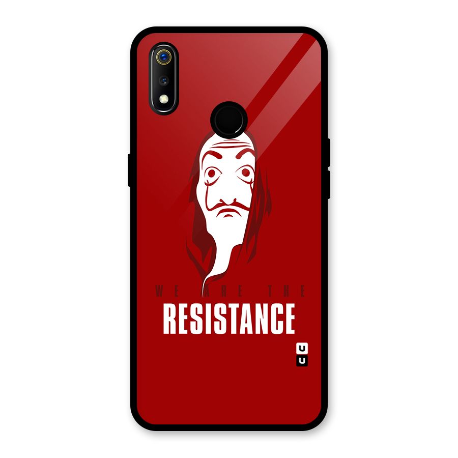 We Are Resistance Glass Back Case for Realme 3