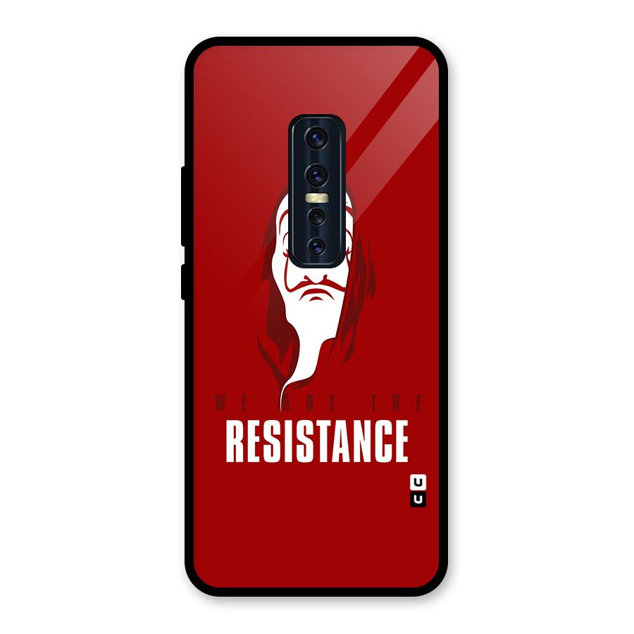 We Are Resistance Glass Back Case for Vivo V17 Pro