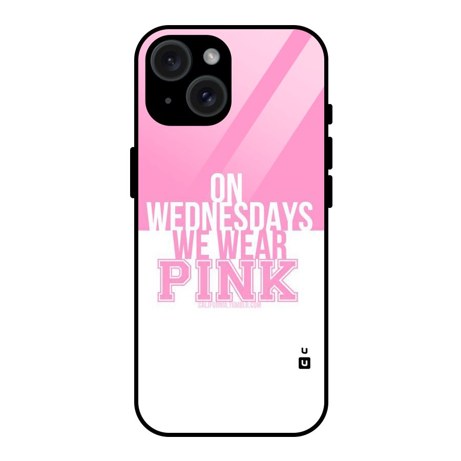 Wear Pink Glass Back Case for iPhone 15