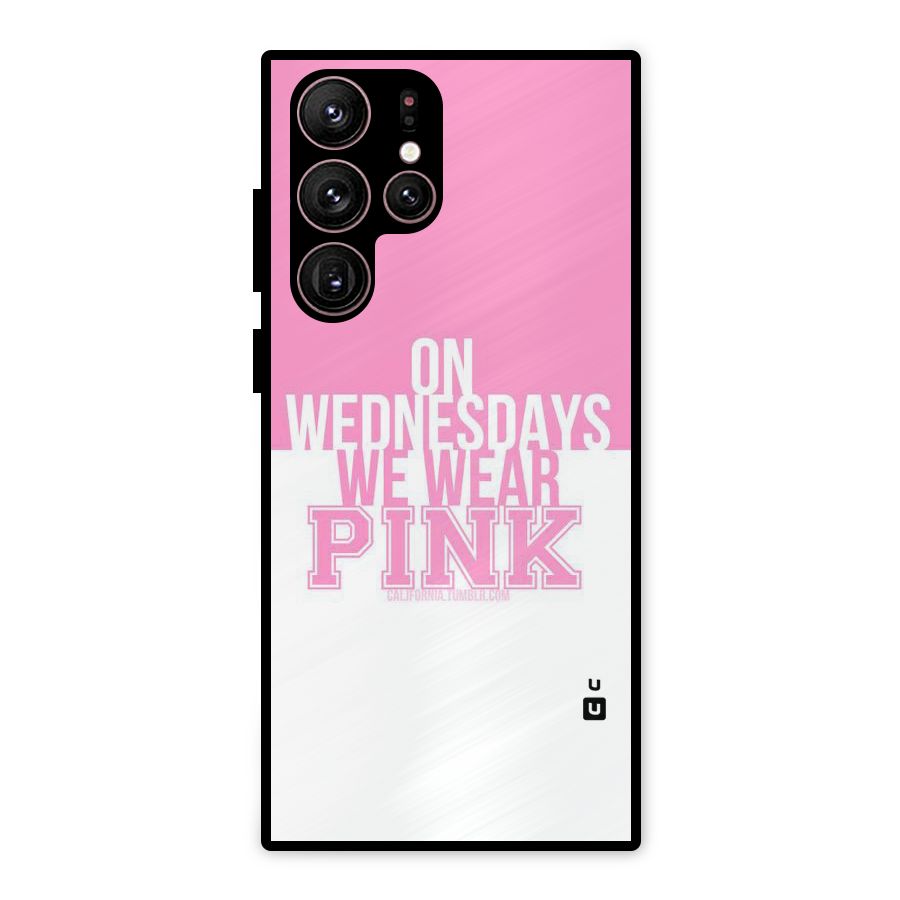 Wear Pink Metal Back Case for Galaxy S22 Ultra 5G